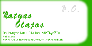 matyas olajos business card